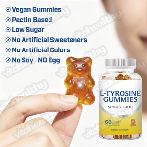 Vitahealthy FOE/ODM Gommes d'approvisionnement d'usine L <span class=keywords><strong>Tyrosine</strong></span> Gummies Halal Organic L-<span class=keywords><strong>Tyrosine</strong></span> Gummy pour la santé du cerveau et le soutien Supplément - Product Image 4