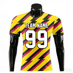 <span class=keywords><strong>Maillot</strong></span> de football américain imprimé personnalisable, taille plus, séchage rapide, en polyester sergé respirant, anti-bactérien et anti-UV - Product Image 2
