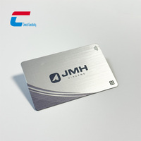 Tarjeta de Visita NFC de Metal Cepillado, Tarjeta Inteligente RFID de 13.56MHz con Chip Regrabable, Logotipo Personalizado, Tarjeta de Visita Digital