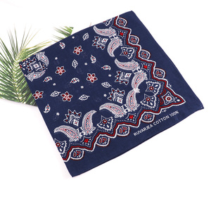Tessuto personalizzato 100 cotone organico Paisley bianco nero <span class=keywords><strong>Bandana</strong></span> stampata unica - Product Image 6