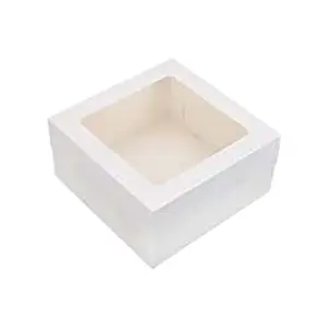 Trung Quốc Nhà máy tùy chỉnh Hot Bán hộp các tông màu trắng 12*12*6 bánh hộp cho món tráng miệng cửa hàng