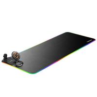 Station de charge sans fil magnétique 3-en-1 nouveau design, tapis de souris RGB, chargeur sans fil rapide 15W, tapis de bureau pour téléphone et montre