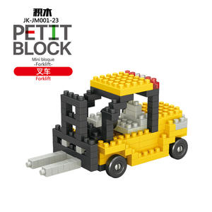 XR Kids Child Plastic Micro Diy Ladrillo educativo Juguete Ciudad Vehículo Transporte Coche Camión de <span class=keywords><strong>bomberos</strong></span> Mini juegos de bloques de construcción - Product Image 5