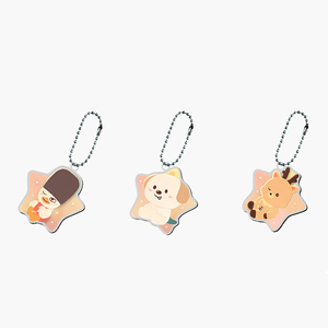 Custom UV Printed Cartoon Image Star Peripheral Q <b>Doll</b> Acrylic Key Chain Pendant <b>Accessories</b> Souvenir Gift - Product Image 3