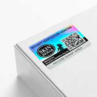 Étiquettes holographiques laser personnalisées avec code QR, anti-contrefaçon, pour la vérification de la marque et la sécurité, autocollants holographiques 3D