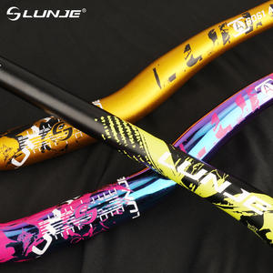 <span class=keywords><strong>Manillar</strong></span> de <span class=keywords><strong>Bicicleta</strong></span> LUNJE Tipo Golondrina para E-MTB Colorido Arcoíris con Elevación de 35 mm Calibre 31.8 * 720/780 mm Multicolor - Product Image 6