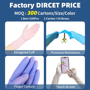 Guantes de Nitrilo de 12 Pulgadas, Azules, con Textura en los Dedos, Desechables, Sin Polvo, con Puño Largo, 4 mil, para Examen Médico - Product Image 2