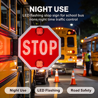 Panneau de signalisation LED clignotant Stop/Slow pour bus scolaire, contrôle de la circulation, en aluminium, arabe, anglais, vente en gros Yxz