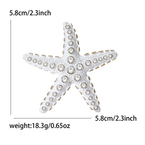 Broche Étoile de Mer en Strass – Design Haut de Gamme Élégant et Tendance – Épingle de Corsage - Product Image 5