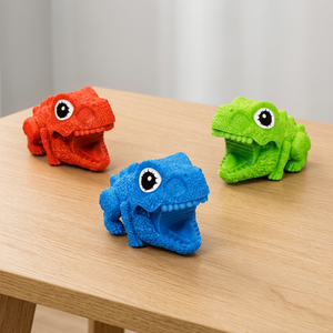 Voiture à friction en plastique à inertie pour enfants de 2 à 4 ans, jouet éducatif interactif à piles AA, modèle dinosaure à presser et à glisser - Product Image 5