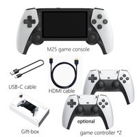 Console de jeu portable M25, écran IPS 4,3 pouces 800x480, processeur quadricœur, Wi-Fi, batterie 3500 mAh, système EmuELEC, 64 Go, 26 jeux