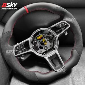 Volante in pelle e Alcantara per Porsche, compatibile con 718/911/Macan/Cayenne/Panamera - Product Image 2