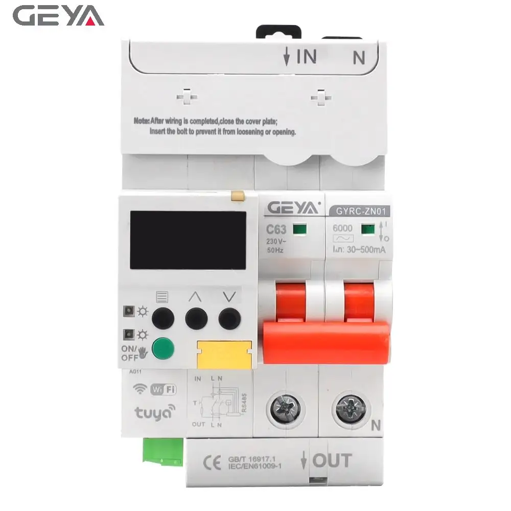 GEYA GYRC-ZN01 2P/32A interruttore wifi smart Tuya monofase telecomando interruttore magnetotermico in miniatura su guida din modulare MCB