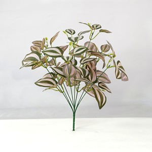 Planta Artificial de Tradescantia Zebrina, Hojas Verdes Realistas de Seda, Planta Colgante Artificial para Decoración del Hogar, Bodas, Día de la Madre - Product Image 1