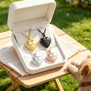 316L roestvrij staal hart pootafdruk huisdier as <span class=keywords><strong>urn</strong></span> ketting te openen herdenkingshanger voor hond kat verlies herdenkingsjuwelen - Product Image 6
