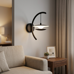 โคมไฟติดผนัง LED โลหะทันสมัย Luna Arc 8W, โรงงานผลิตไฟ LED - Product Image 5