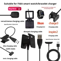 Câble de charge pour Fitbit Charge 2/3 Versa 3 Inspire 2 Blaze Alta-HR/versa 3 Band Compatible