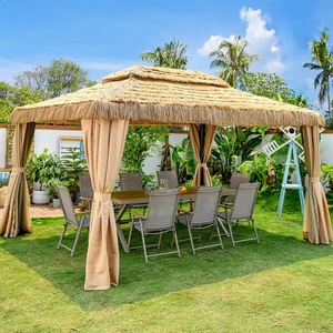 Parasols et Ombrelles <span class=keywords><strong>d</strong></span>'extérieur toutes saisons, Tente amovible à double toit en chaume pour camping, villa, jardin, pavillon, cour et hôtel - Product Image 1