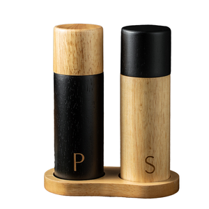 Macinino di sale e pepe in legno macinino per condimenti palmare bottiglia per cucinare decorazione domestica strumenti per barbecue da cucina - Product Image 1