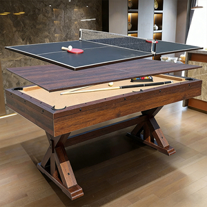 <span class=keywords><strong>Table</strong></span> de jeu <span class=keywords><strong>convertible</strong></span> multifonction 3-en-1 S.Q.F : <span class=keywords><strong>billard</strong></span>, snooker et tennis de <span class=keywords><strong>table</strong></span>, structure en bois, usage domestique et commercial - Product Image 1