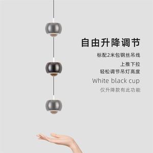 Modern Minimalist Round <b>Touch</b>-Sensitive Pendant <b>Light</b> Trendy Popular Bedroom <b>Bedside</b> Lamp with Height-Adjustable Feature - Product Image 6