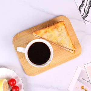 Bamboo Cutting Board <b>Set</b> With Stand 22x16cm And 16x7cm Rectangle Antibacterial Multifunctional For Sandwich Cheese Breakfast - Product Image 3