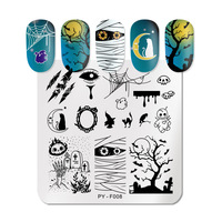 Motifs de fleurs en acier inoxydable, motifs d'images, carrés, transfert, outils pour ongles, plaques de tampons