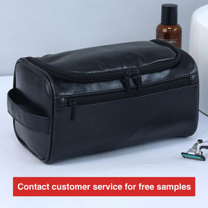 बड़ी यात्रा शौचालय आयोजक फैशन पु चमड़े जिपर कॉस्मेटिक केस पुरुषों और महिलाओं के लिए टिकाऊ मेकअप बैग - Product Image 4