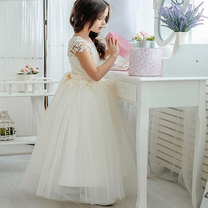 Child <b>White</b> Angel <b>Flower</b> <b>Girl</b> <b>Dress</b> Elegant Lace Embroidery Children Frocks Princess Design for Wedding First Communion <b>Dress</b> - Product Image 4