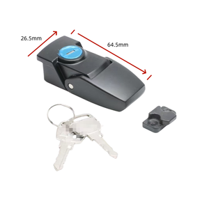 Cerradura <span class=keywords><strong>de</strong></span> palanca cuadrada GAL Trumpet DK604-1 <span class=keywords><strong>de</strong></span> aleación <span class=keywords><strong>de</strong></span> zinc para puerta <span class=keywords><strong>de</strong></span> armario <span class=keywords><strong>de</strong></span> caja <span class=keywords><strong>de</strong></span> distribución con 2 llaves, cilindro <span class=keywords><strong>de</strong></span> cerradura negro y bisagra - Product Image 2