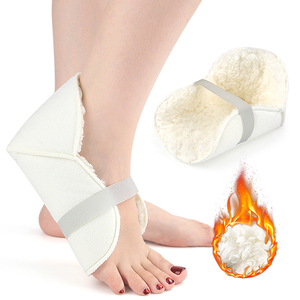 <strong>Heel</strong> Protectors with <strong>Hook</strong> and Loop Strap Fleece Soft and Comfort Cover for Sitting or in Bed for Seniors and Adults - Product Image 6