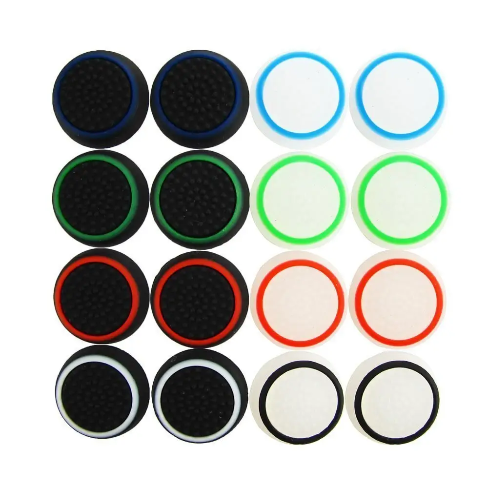 1 Pairs 2Pcs Silicone Joystick Thumb Grip Protect Cover for P3 P4 Xbox 360 Xbox One Wii U Game Controllers