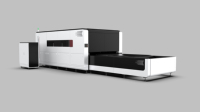 3000w 6000w fermé avec table d'échange machine de découpe laser à fibre pour tôle