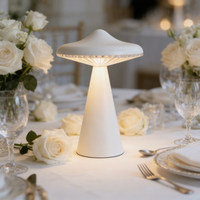 Lampe de table design Veilleuse tactile champignon chromée Lampe de table champignon portable
