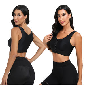 After Surgical Breast <span class=keywords><strong>Augmentation</strong></span> Vest Tops Logo personnalisé Stage 1 <span class=keywords><strong>Post</strong></span> Op Surgery Shapewear Mastectomy Sports Bra for Women - Product Image 1