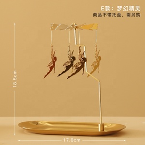 Customize Metal Revolving <strong>Lantern</strong> Rotating <strong>Candle</strong> Holder Thermal Rotating Candlestick Magnetic Suction Spinning <strong>Candle</strong> Holder - Product Image 4
