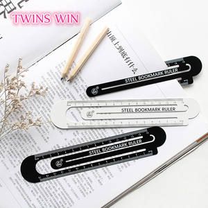 Pabrik OEM Cina Alat Tulis Kantor Murah Hadiah Promosi Kustom Penggaris Pembatas Buku Logam Lipat Kartun Anak-anak 223 - Product Image 2