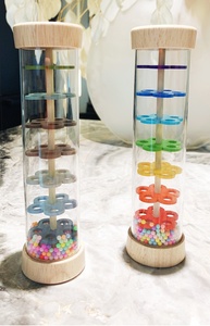 Instrumento de Percusión Orff al por Mayor, Campana de Arena con Simulación de Gotas de Lluvia, Tubo de Sonido de Lluvia de Madera para Niños, Accesorios Musicales - Product Image 2