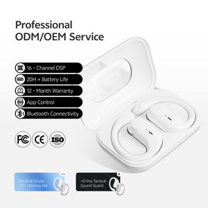 Appareil <span class=keywords><strong>Auditif</strong></span> Hybride Techmi & Bouchon d'Oreille Électronique 2-en-1, TWS OTC FDA avec App pour Perte Auditive et Protection - Product Image 3