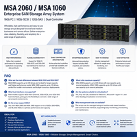 Sistema de Almacenamiento SAN HPE MSA 2060 MSA 1060, 16Gb FC, 10Gb ISCSI, 12Gb SAS, Controlador Dual, Sistema de Almacenamiento en Rack Empresarial