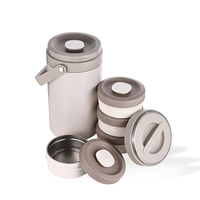 Nouvelle arrivée : boîte à lunch isotherme en acier inoxydable, compartimentée, personnalisée, sans BPA, grande capacité, étanche, compatible micro-ondes, 1-3L, avec couvercles.