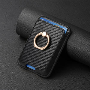 Funda de Moda para Tarjetas de Crédito con Fibra de Carbono PU Magnética, Funda Protectora para Apple 14 15 16 Pro - Product Image 1