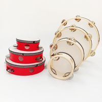 Low Price 8 Inches Tambourine DrumWholesale Hand Drum Percussion Customized Logo Instrument Unpainted Toy