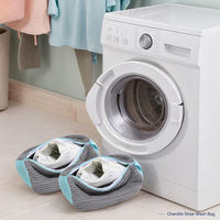 Sac de lavage pour chaussures en microfibre, nettoyage en profondeur pour les baskets, lavage en machine 360 °   Nettoyant pour chaussures en chenille à séchage rapide Protection
