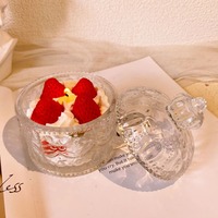 Bougie artisanale en cire de soja en forme de gâteau à la fraise, forme irrégulière, écologique, parfum personnalisé, Noël, Halloween, aromathérapie