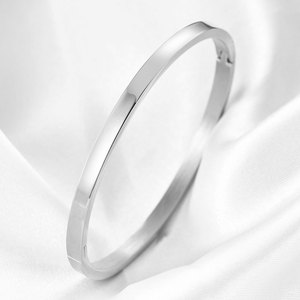 Brazalete Abierto Minimalista de Acero Inoxidable de 4 mm, 3 Colores, Brazalete de Acero Inoxidable para Mujer, Joyería de Regalo - Product Image 2