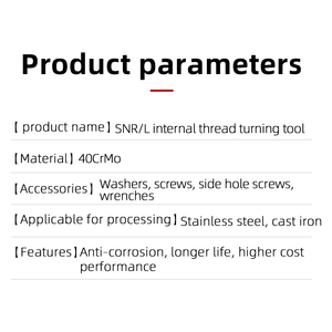 Dụng cụ tiện tiện CNC SNR/L0008K11 Giá đỡ dụng cụ tiện ren bên trong cho 08NR/L 11NR/L 16NR/L InsertCNC Giá đỡ dụng cụ tiện tiện - Product Image 5