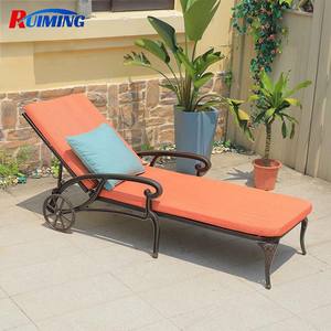 Modern Design Buiten Gegoten <span class=keywords><strong>Aluminium</strong></span> Chaise Lounge Zonnebank Hotel Zwembad Meubilair Strand Ligstoel - Product Image 5