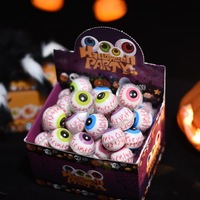 Asian Snacks Gummy Candy Wholesale Fruity Strawberry & Watermelon Flavor 3D Eyeball 50 Pills Box Packaging Children's Snacks