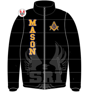 Veste matelassée maçonnique Master Mason Veste matelassée sur mesure Veste matelassée maçonnique avec logo brodé sur mesure pour hommes - Product Image 5